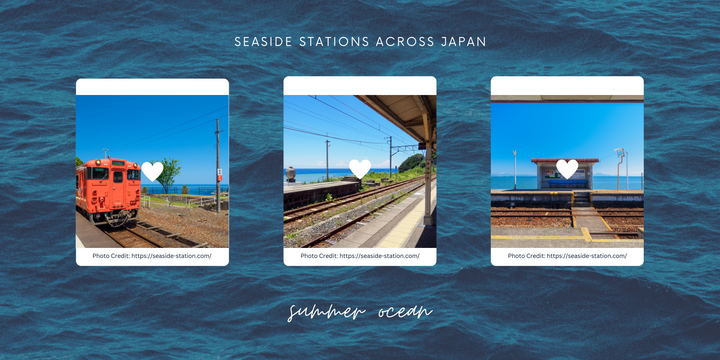 Seaside stations across Japan